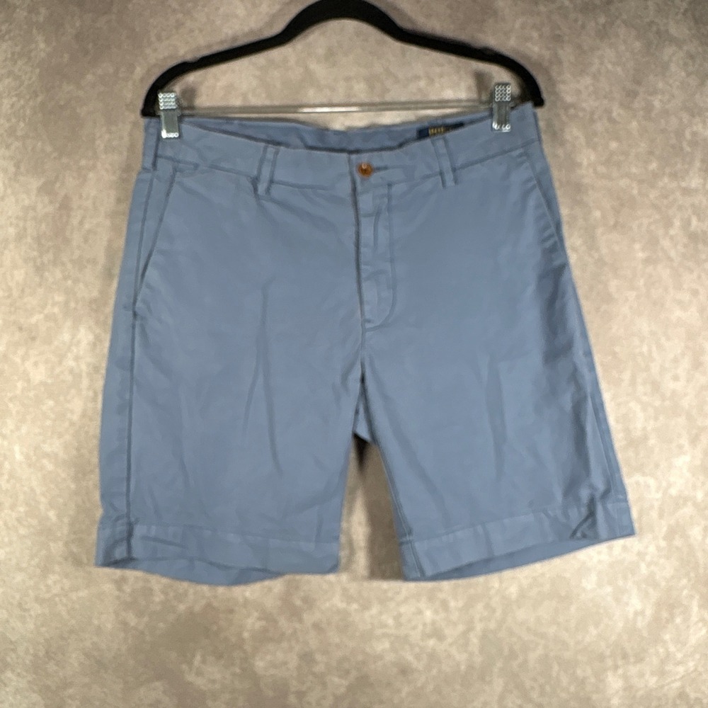 Polo Ralph Lauren Shorts Mens 32 Blue Straight Fit Pima Cotton Chino Casual